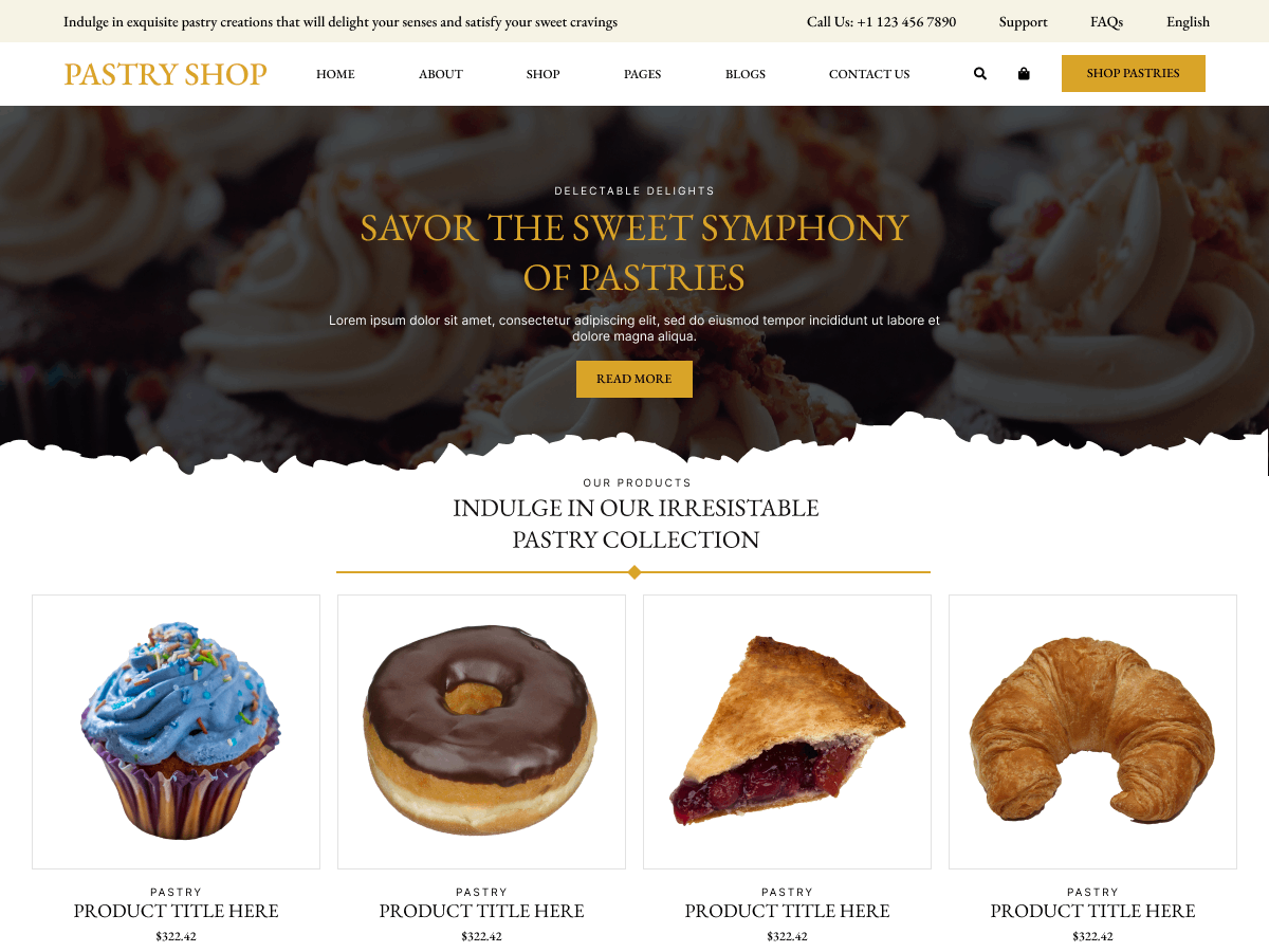Pastry Bakers theme screenshot