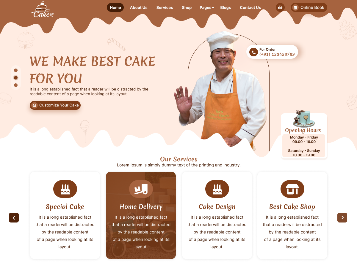 Pastry Shop theme screenshot