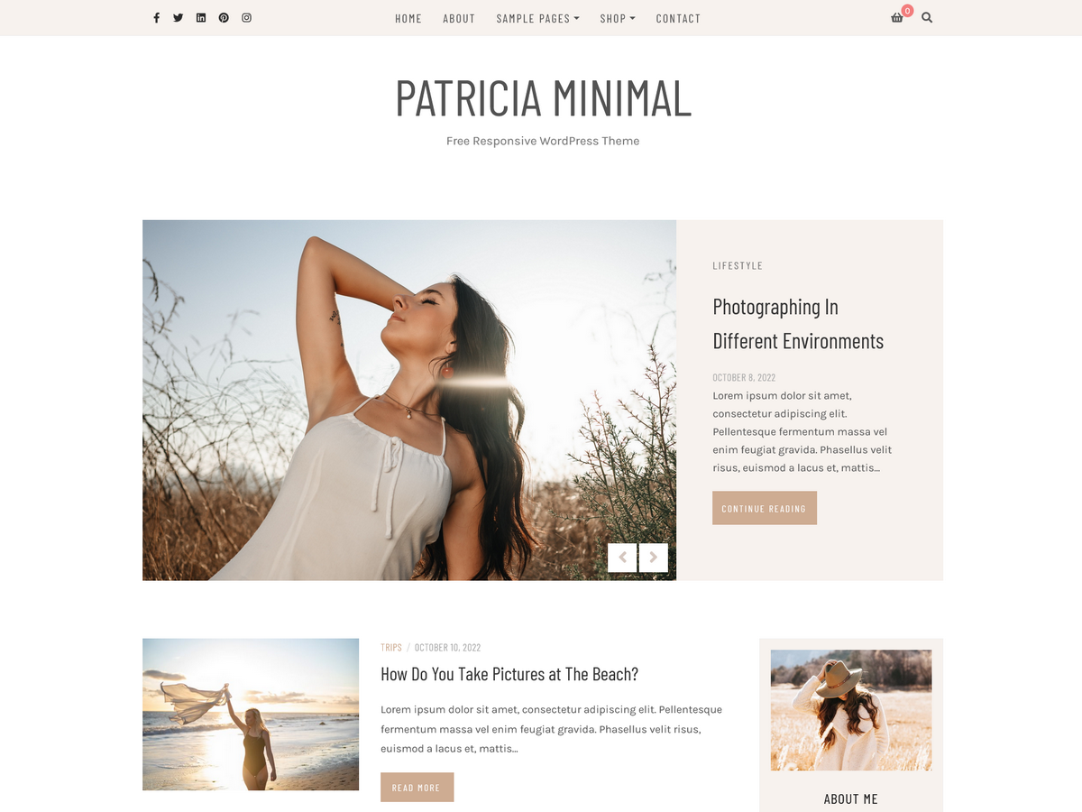 Patricia Minimal theme screenshot