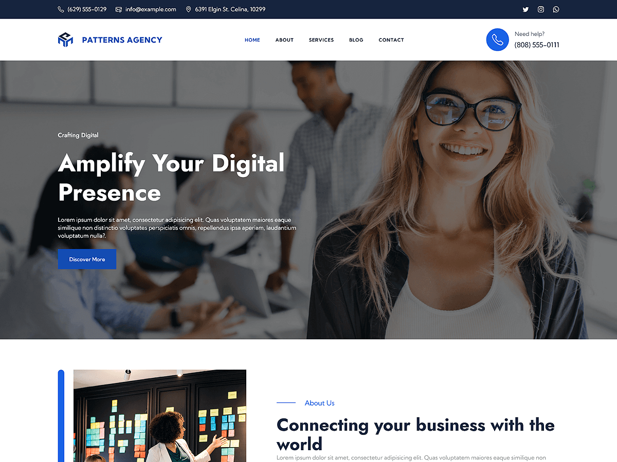 Patterns Agency theme screenshot