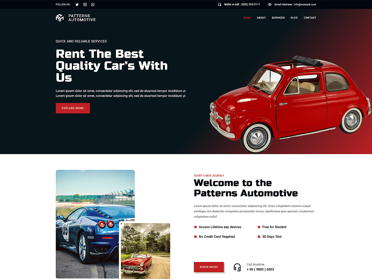 Patterns Automotive theme screenshot