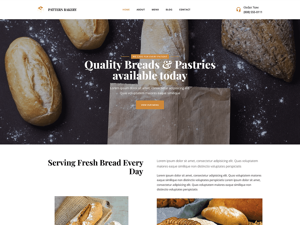 Patterns Bakery theme screenshot