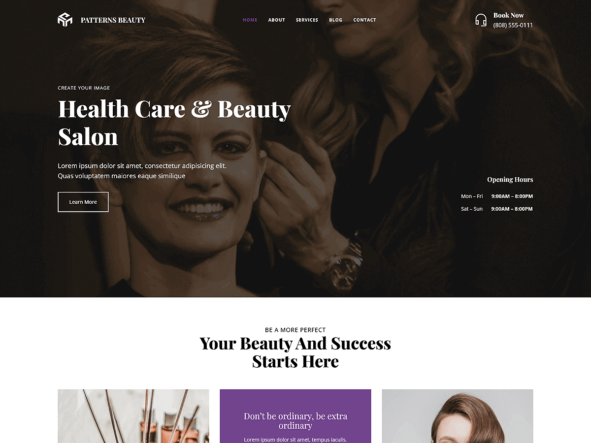 Patterns Beauty theme screenshot