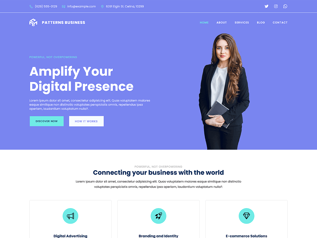 Patterns Business theme screenshot