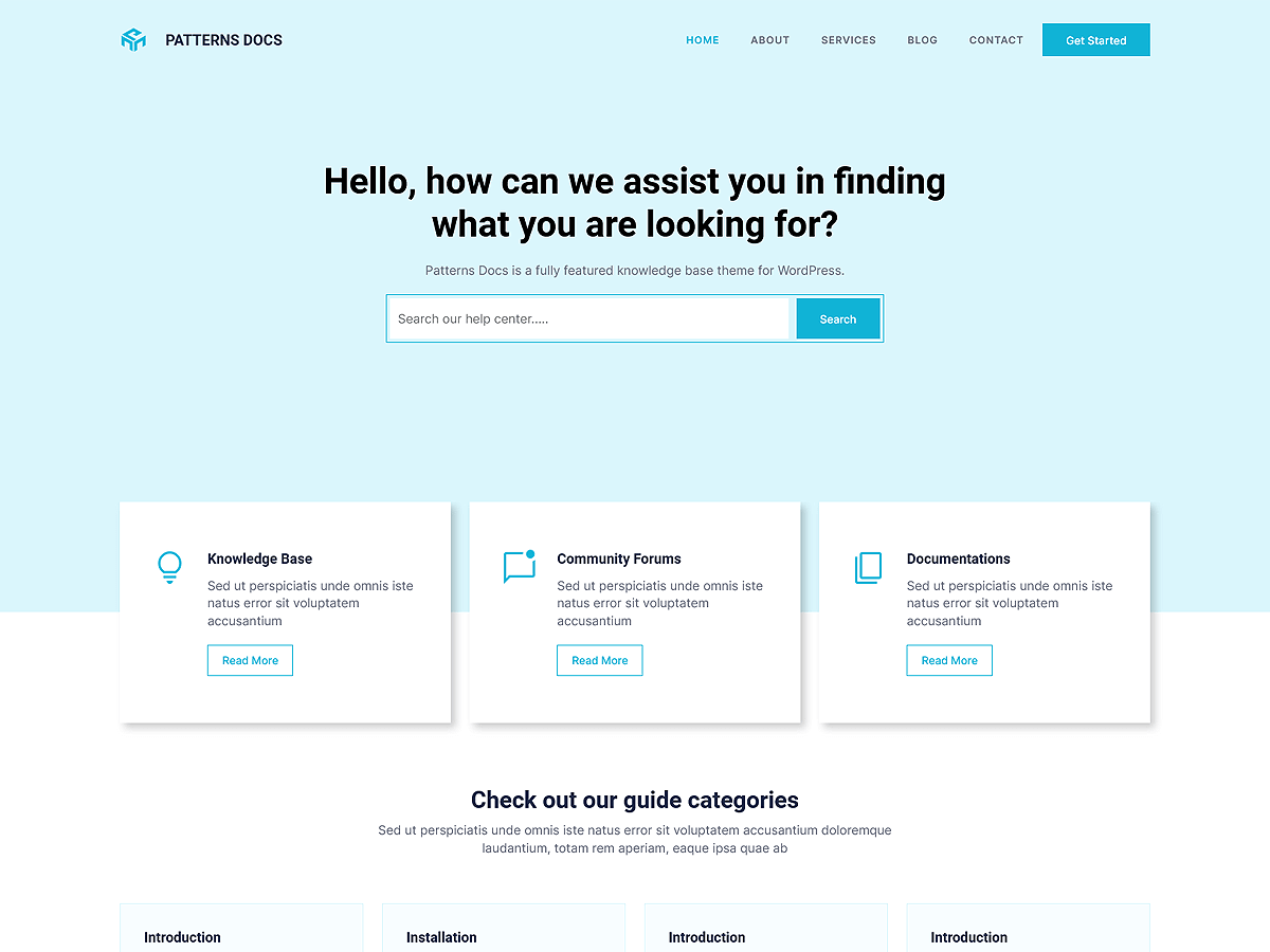 Patterns Docs theme screenshot