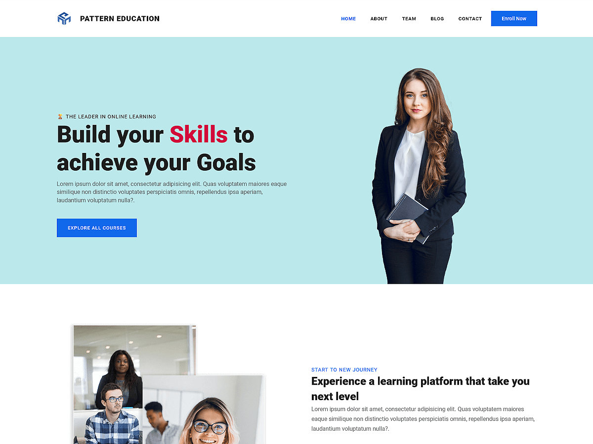 Patterns Education theme screenshot