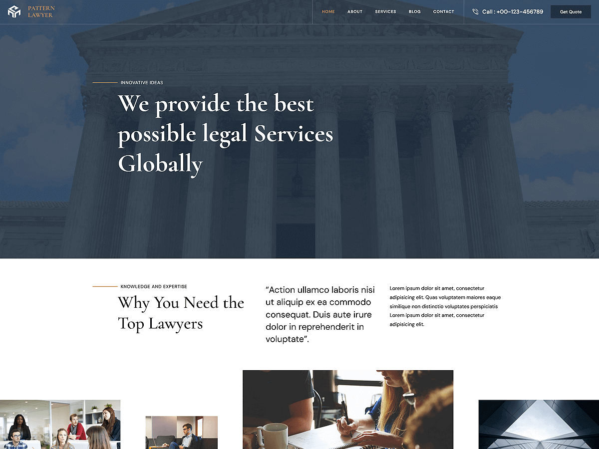 Patterns Lawyer theme screenshot