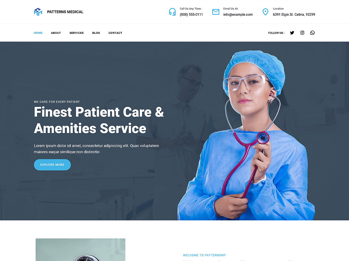 Patterns Medical theme screenshot