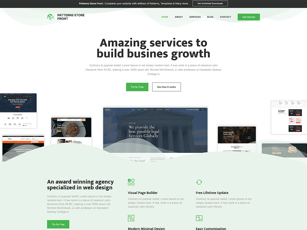Patterns Store Front theme screenshot