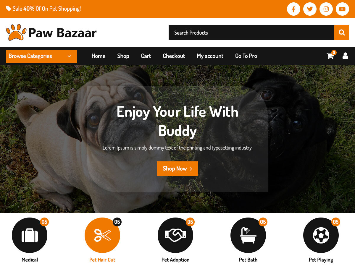 Paw Bazaar theme screenshot