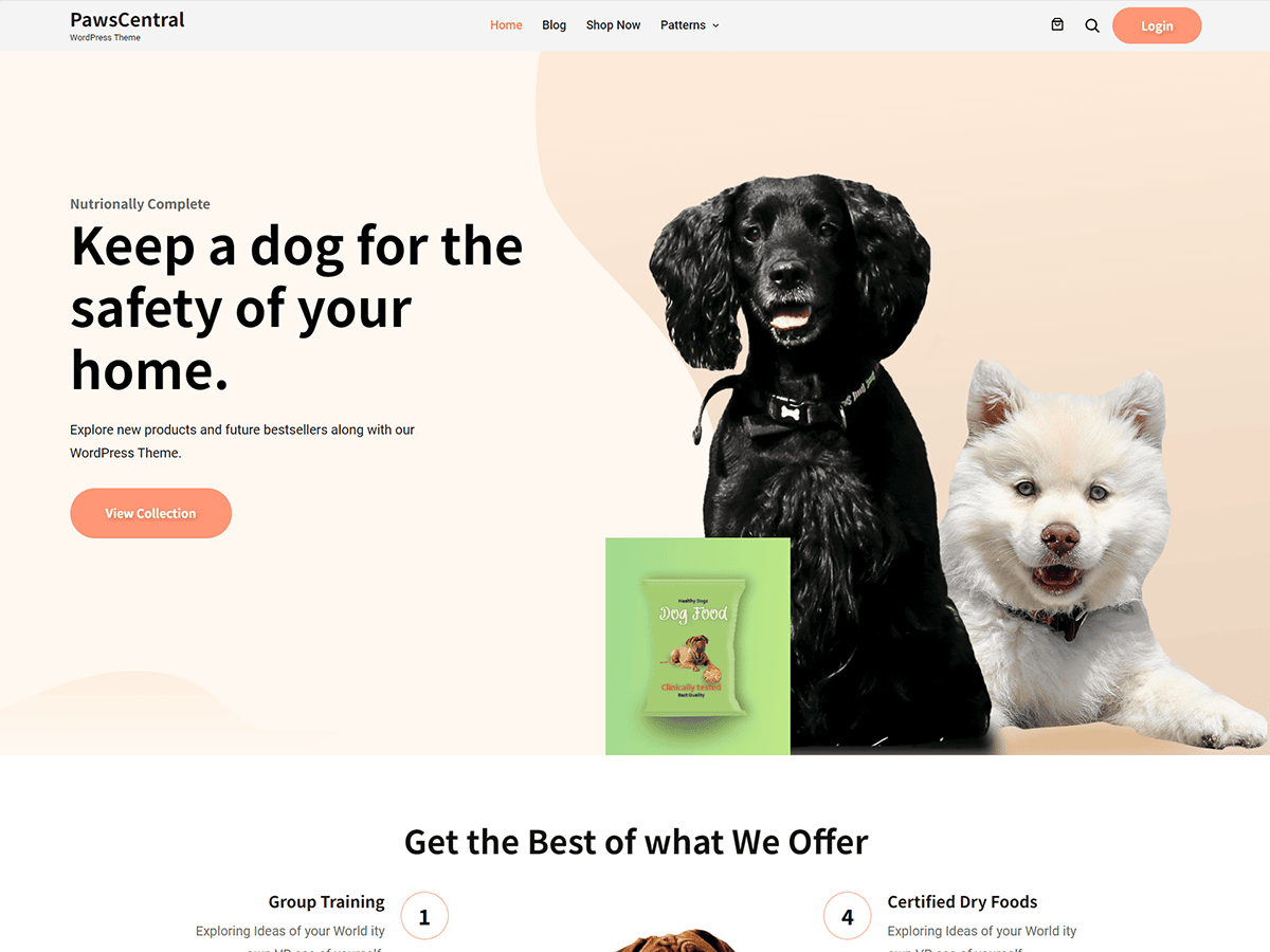 PawsCentral theme screenshot