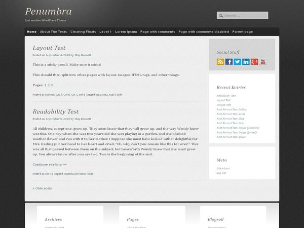 Penumbra theme screenshot