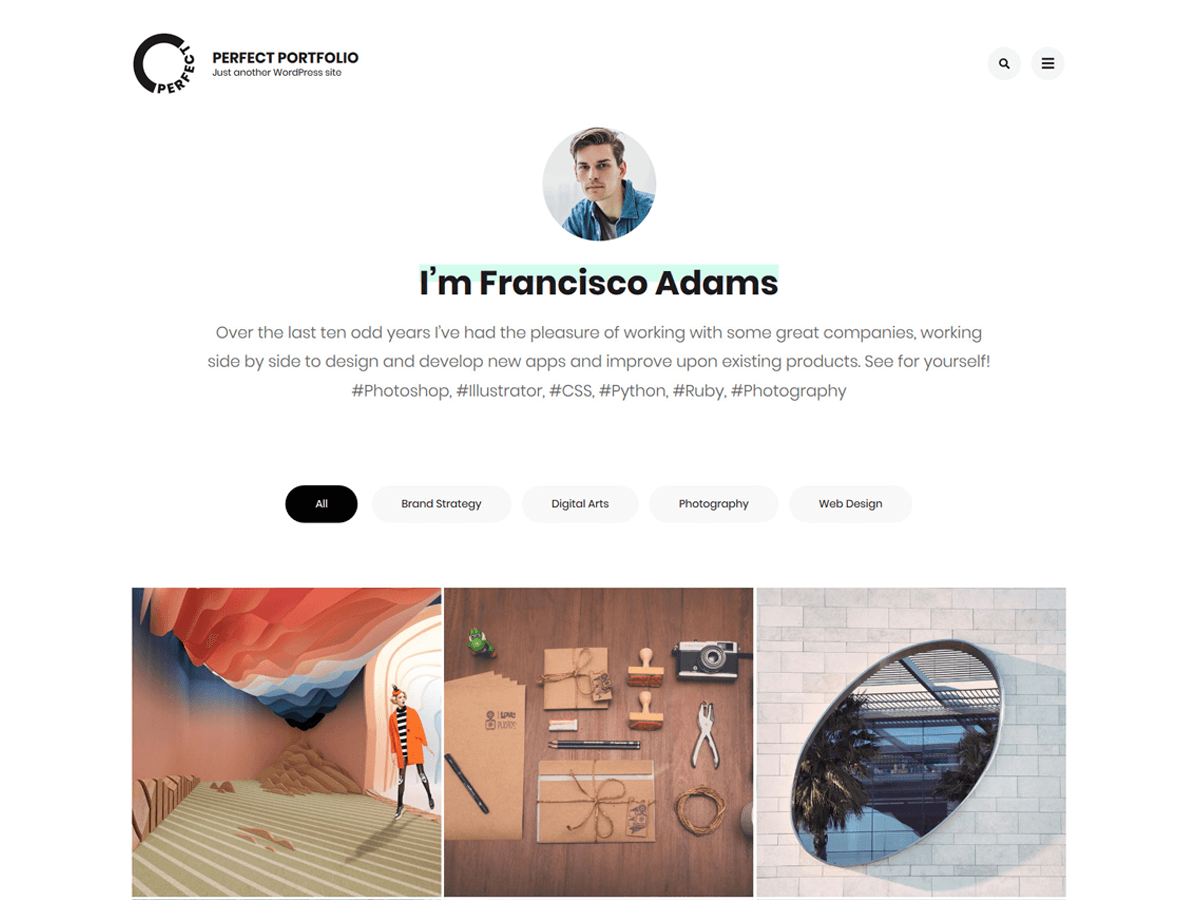 Perfect Portfolio theme screenshot