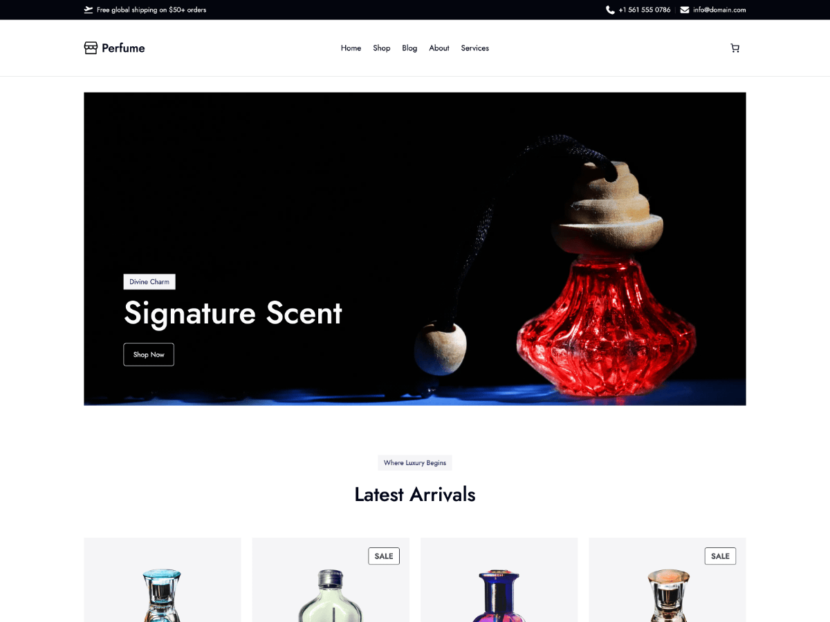 Perfume Store FSE theme screenshot