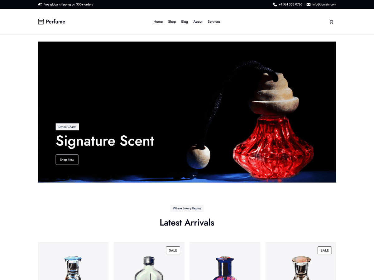 Perfume Store FSE theme screenshot