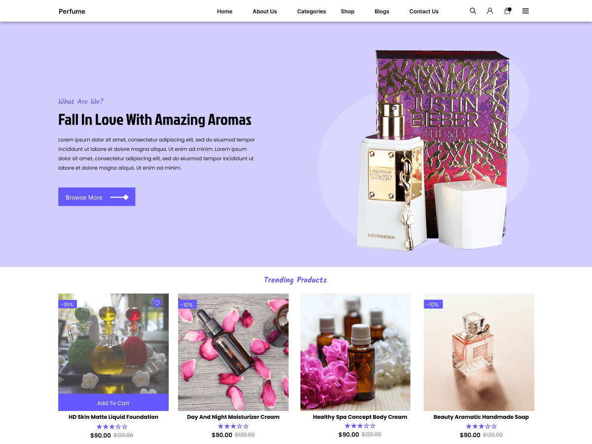 Perfume Store theme screenshot