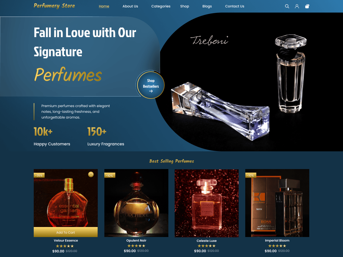 Perfumery Store theme screenshot