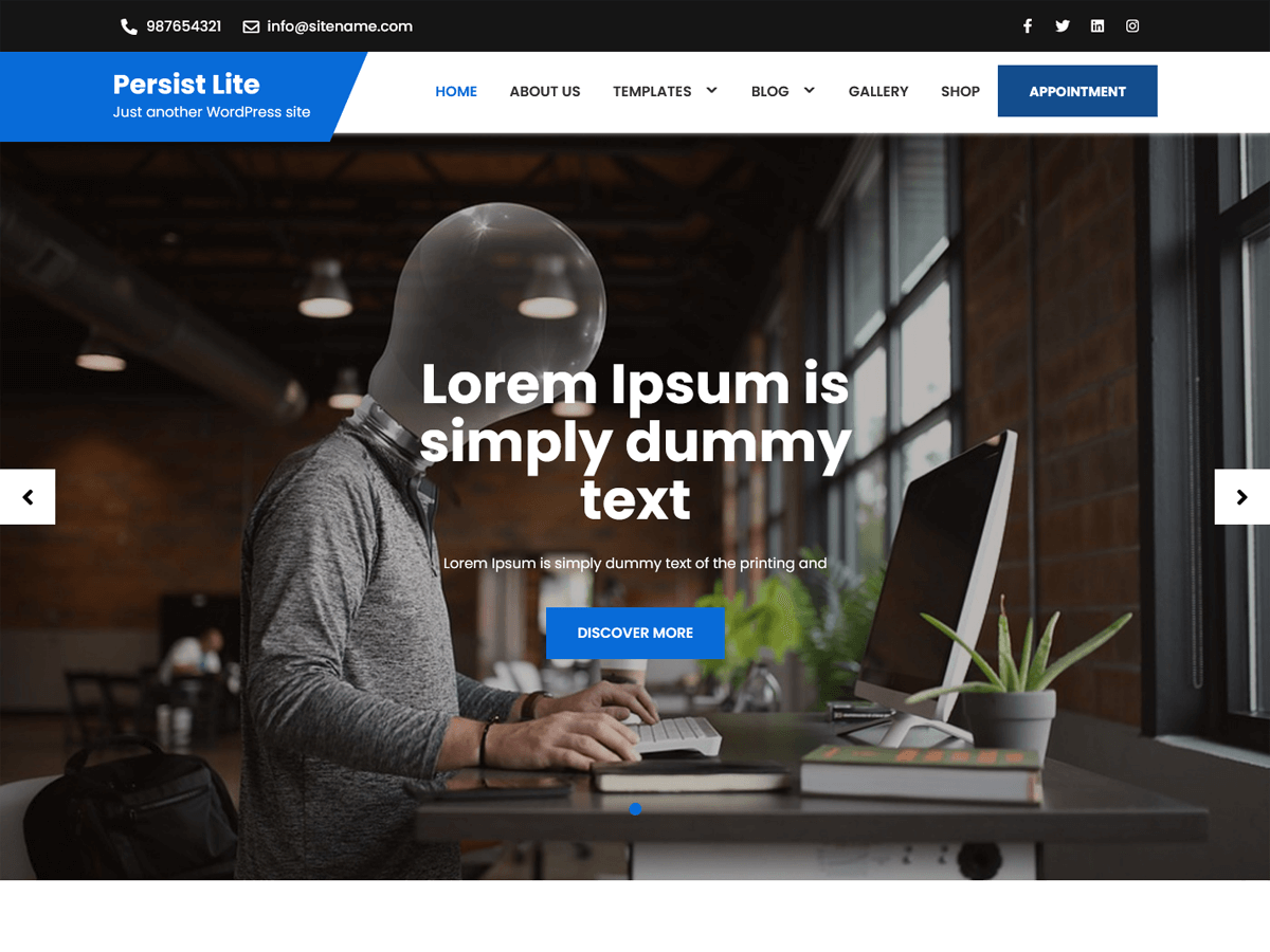 Persist Lite theme screenshot