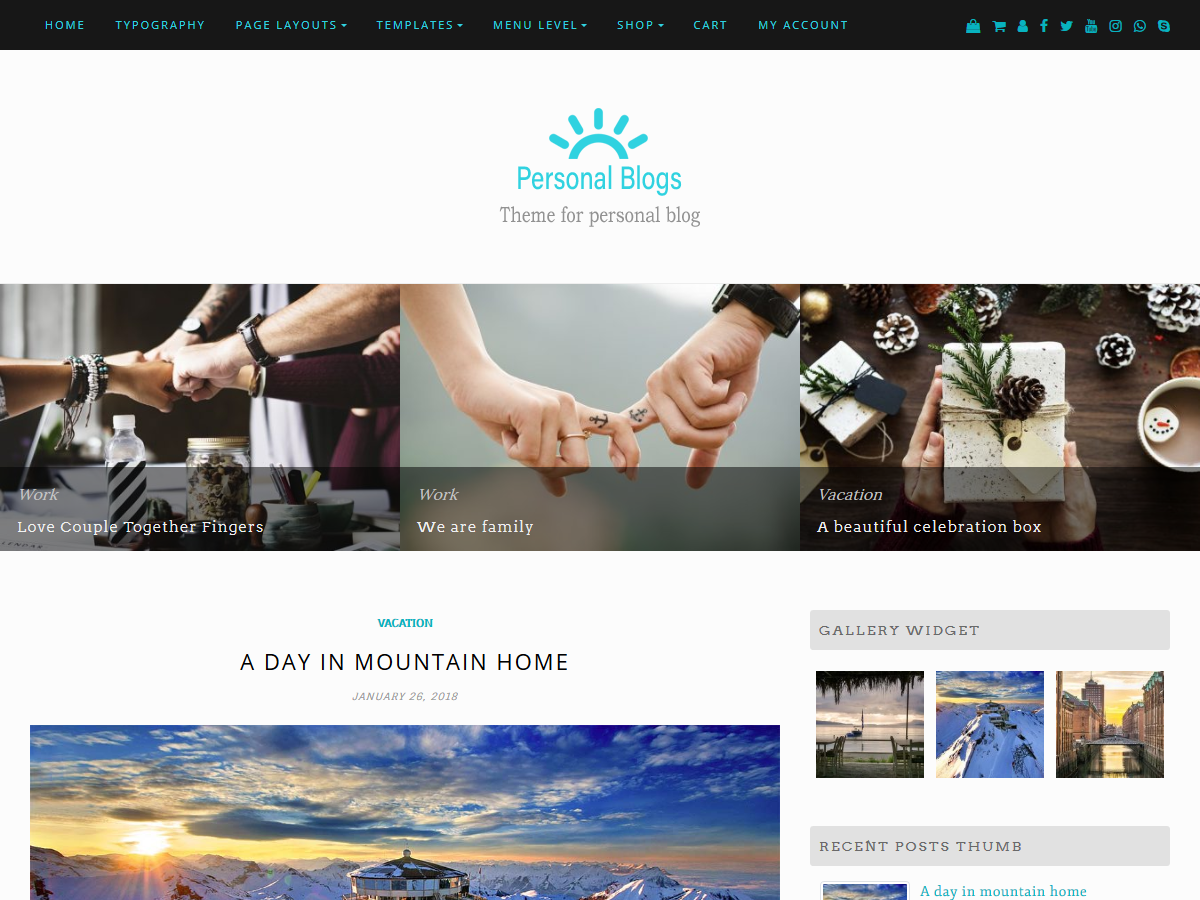 Personal Blogs theme screenshot