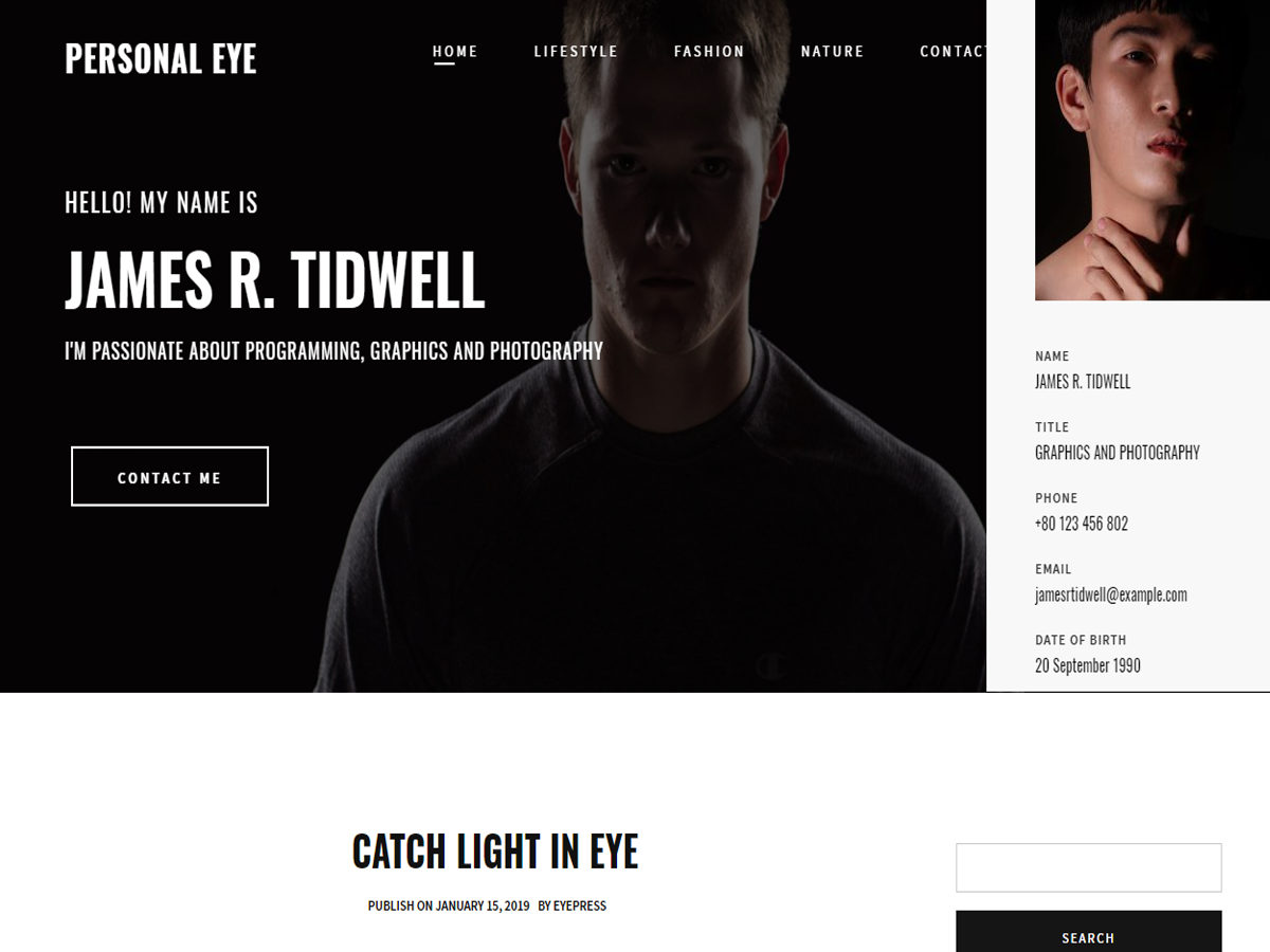 Personal Eye theme screenshot