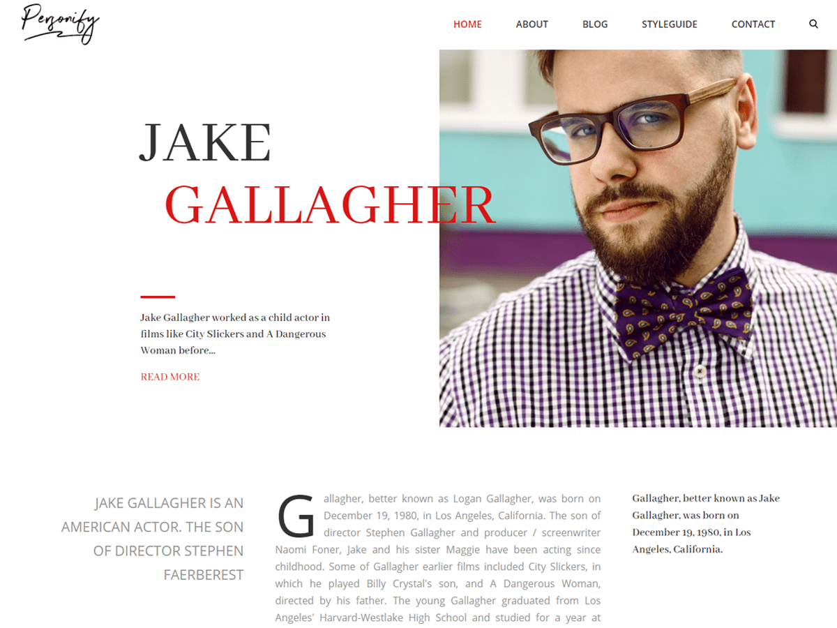 Personify theme screenshot