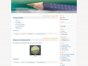 Peruns Weblog theme screenshot