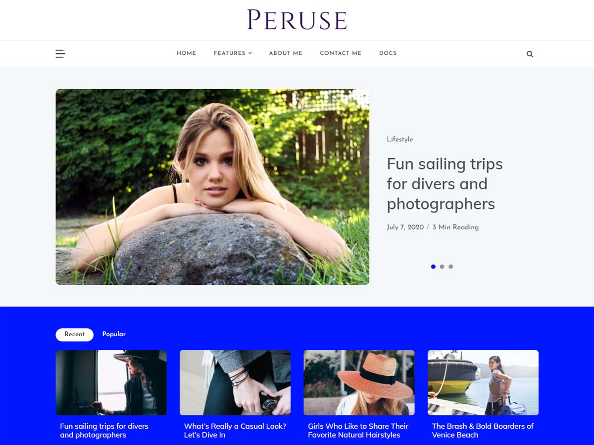 Peruse theme screenshot