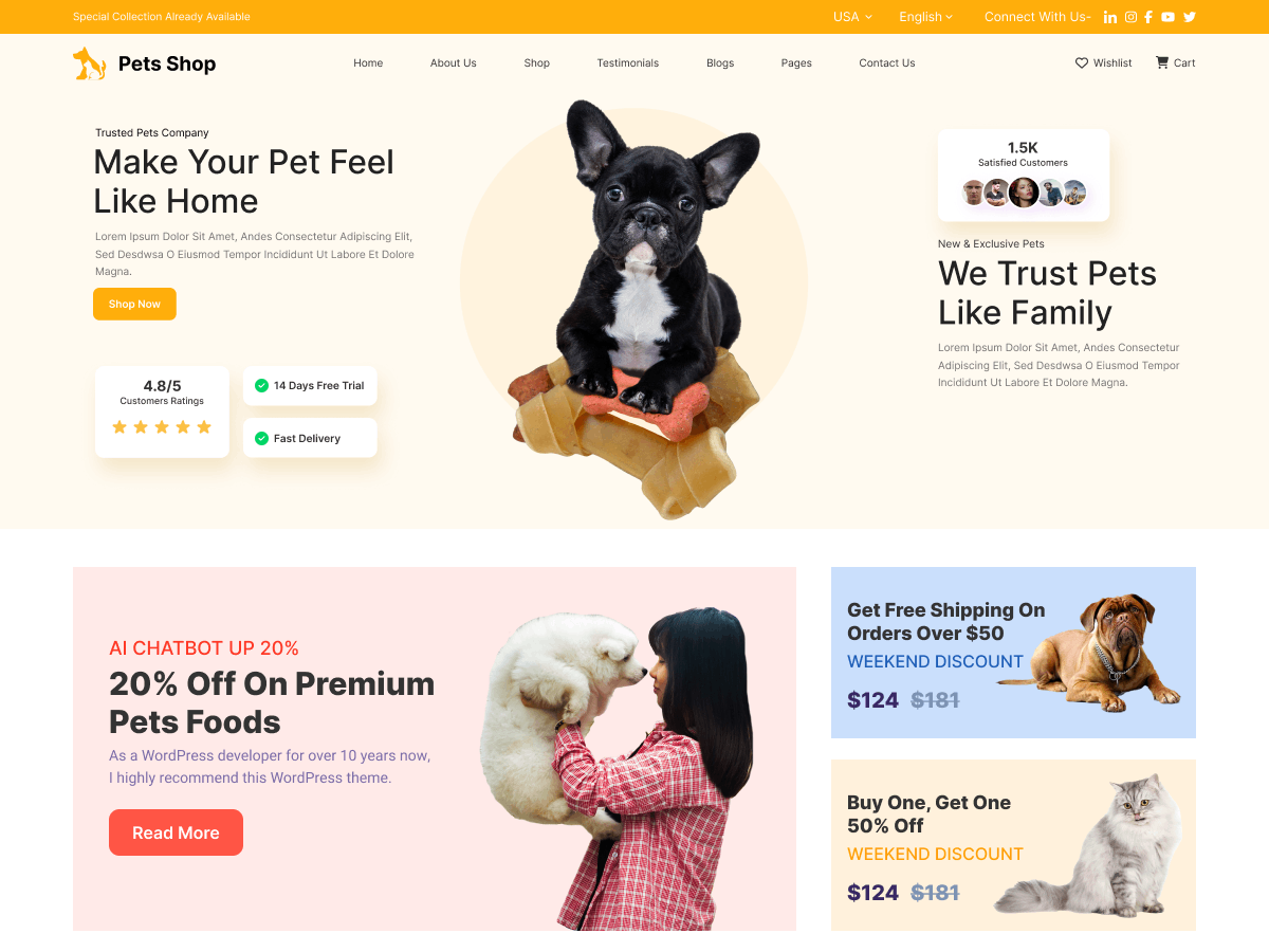 Pet Accessory Store theme screenshot