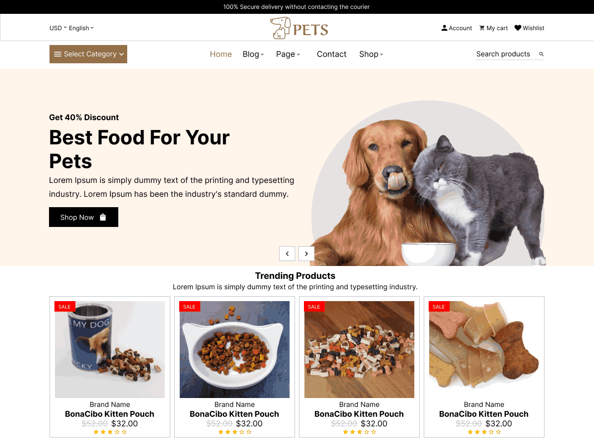 Pet House theme screenshot