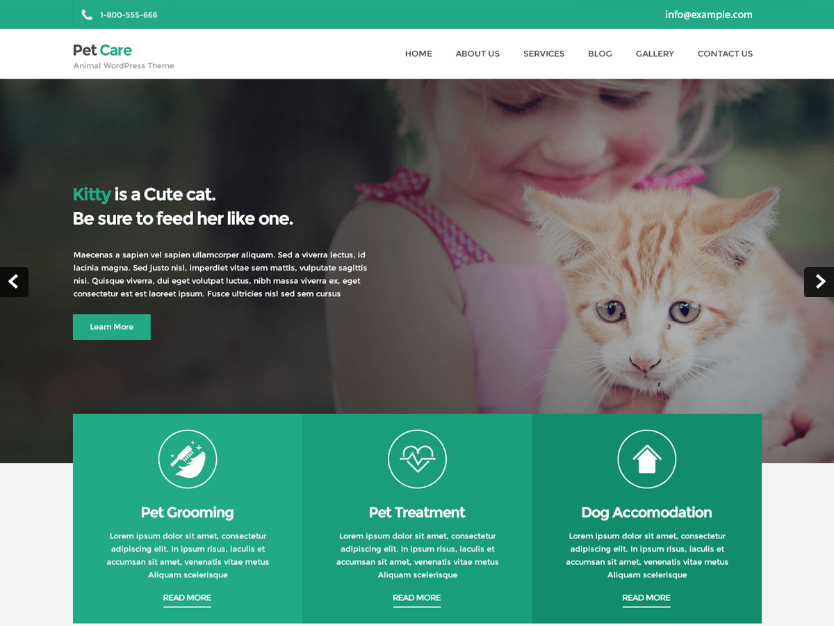 Petcare Lite theme screenshot