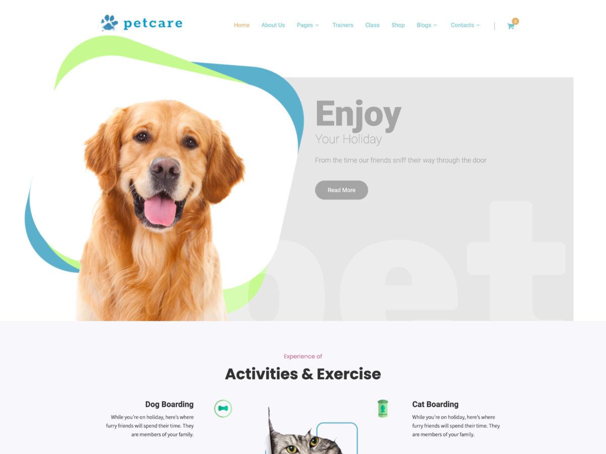 Peti Care theme screenshot