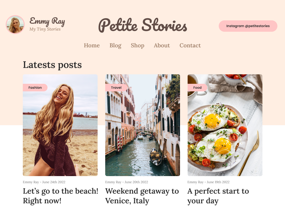 Petite Stories theme screenshot