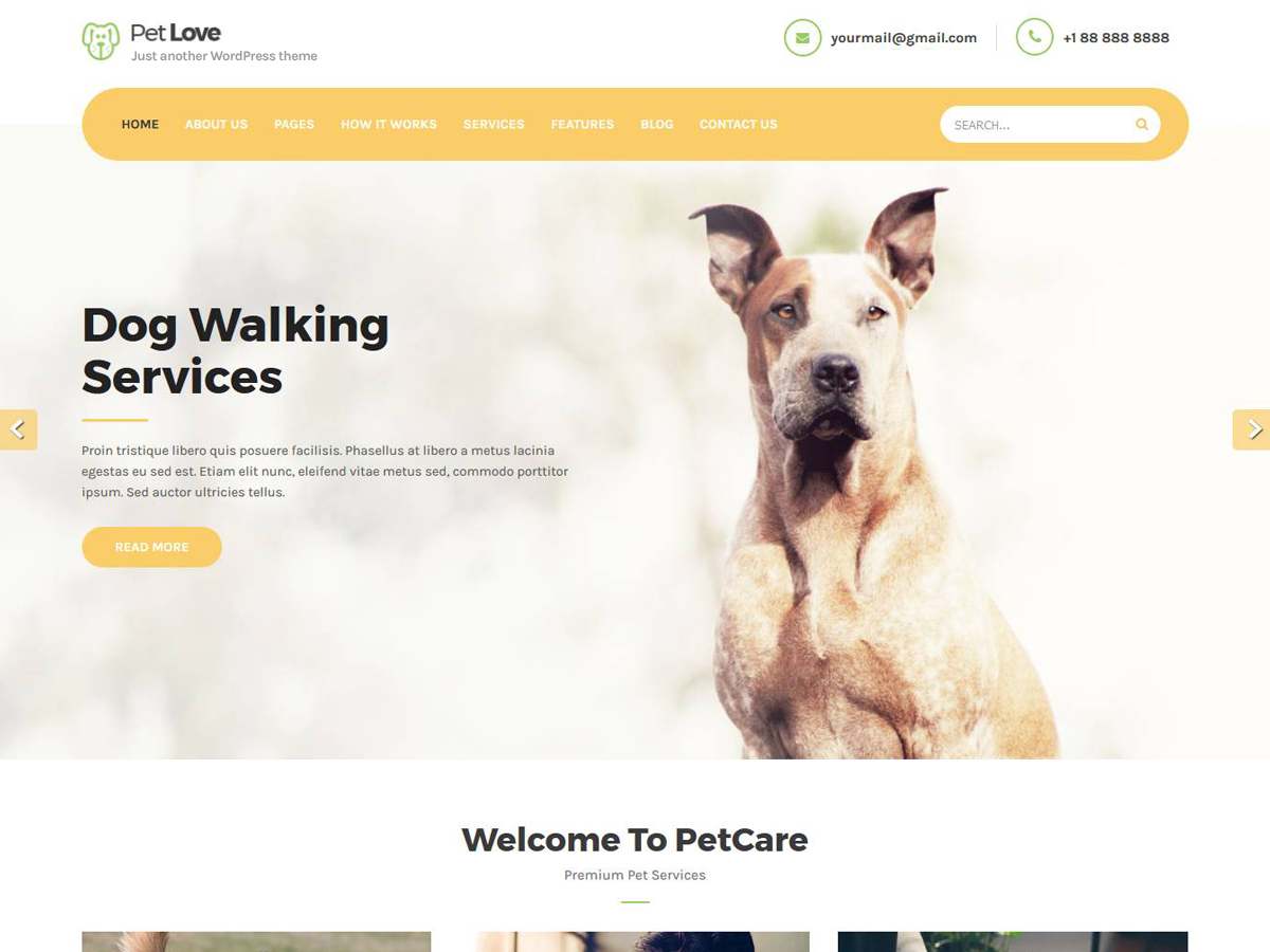 Petlove theme screenshot