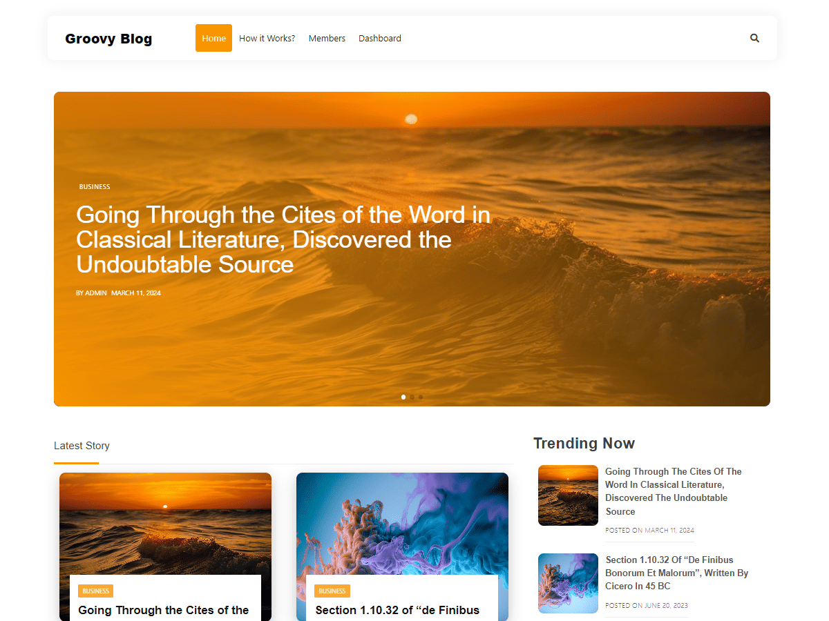 PH Groovy Blog theme screenshot