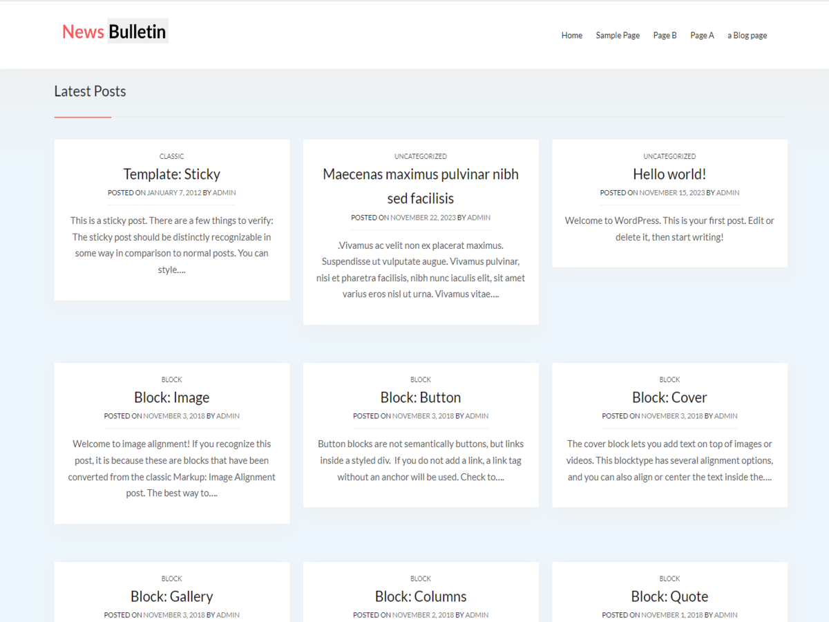 PH News Bulletin theme screenshot
