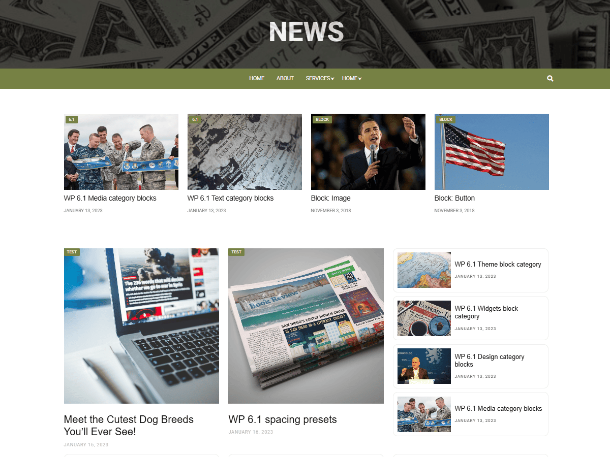 PH News Center theme screenshot