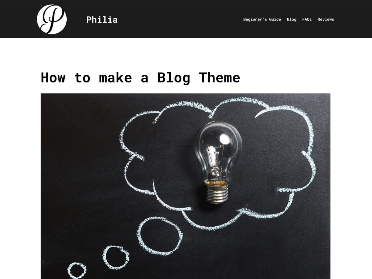 Philia theme screenshot