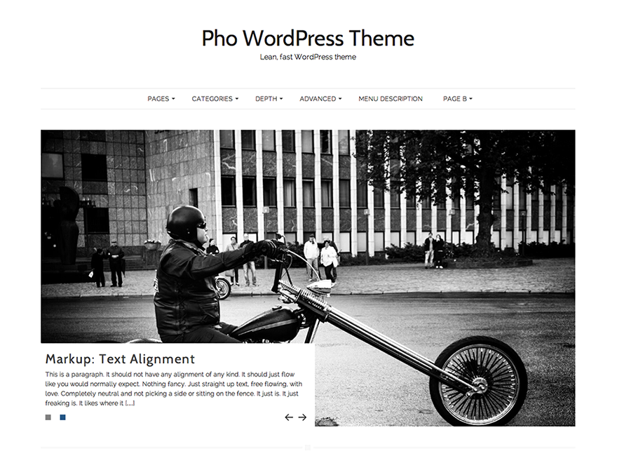 Pho theme screenshot