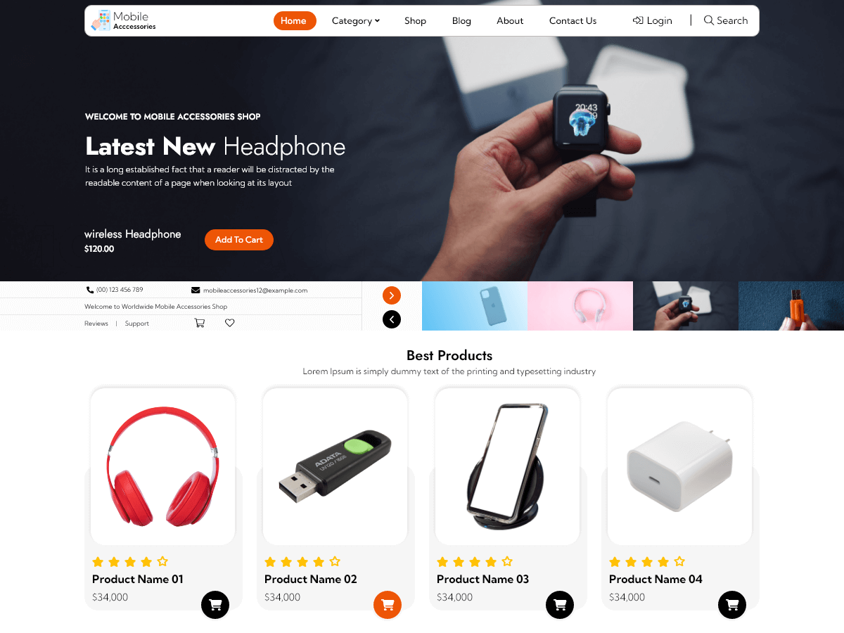 Phone Accessories Store theme screenshot