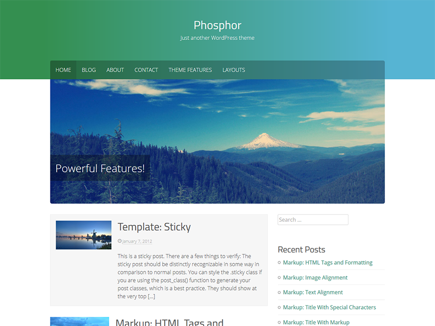 Phosphor theme screenshot