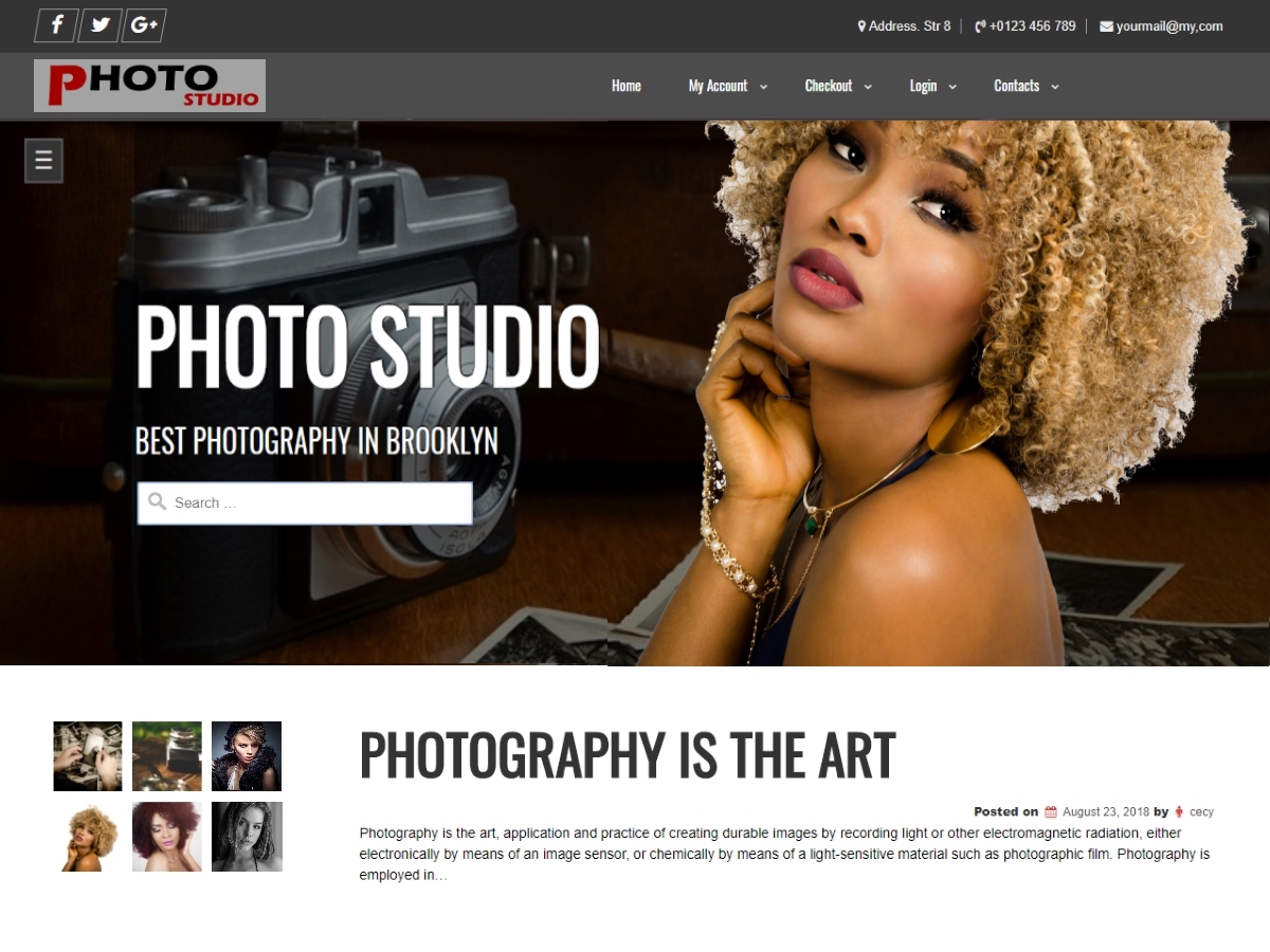 Photo Studio theme screenshot