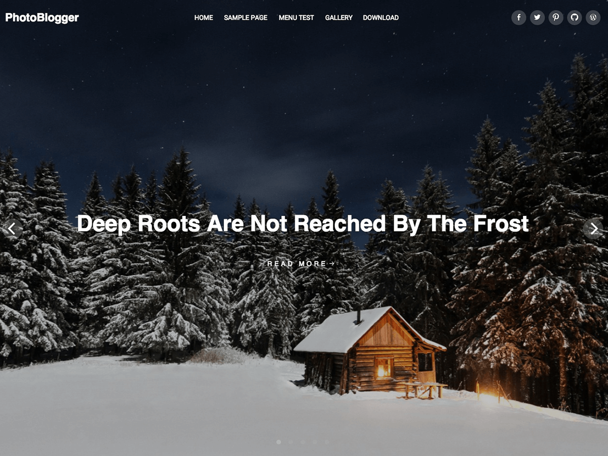 PhotoBlogger theme screenshot