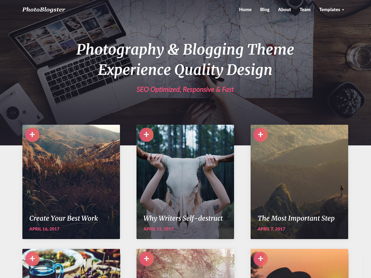 PhotoBlogster theme screenshot