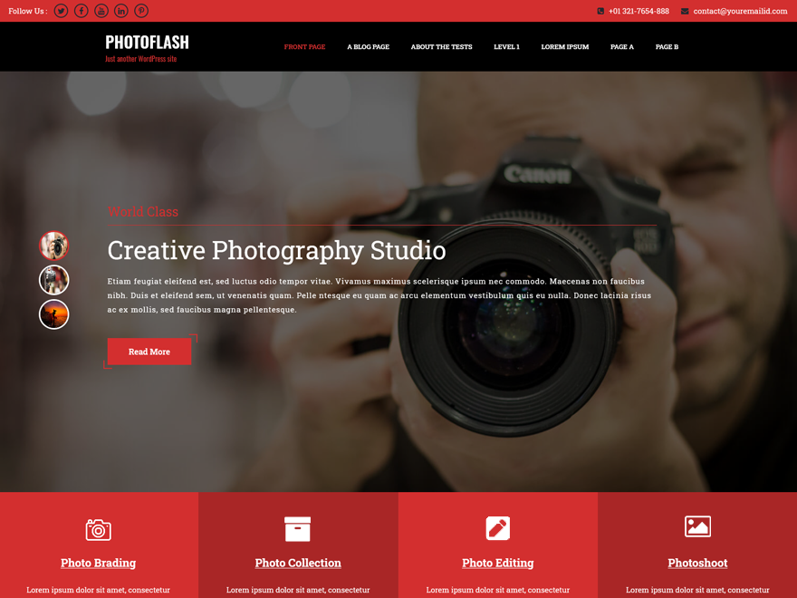 Photoflash theme screenshot