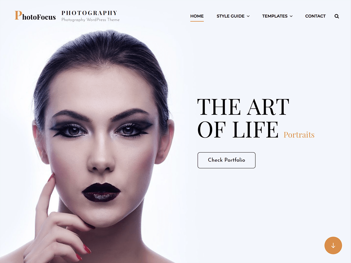 PhotoFocus Light theme screenshot