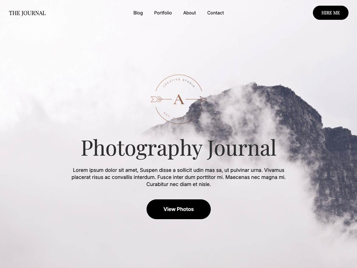 Photography Journal theme screenshot
