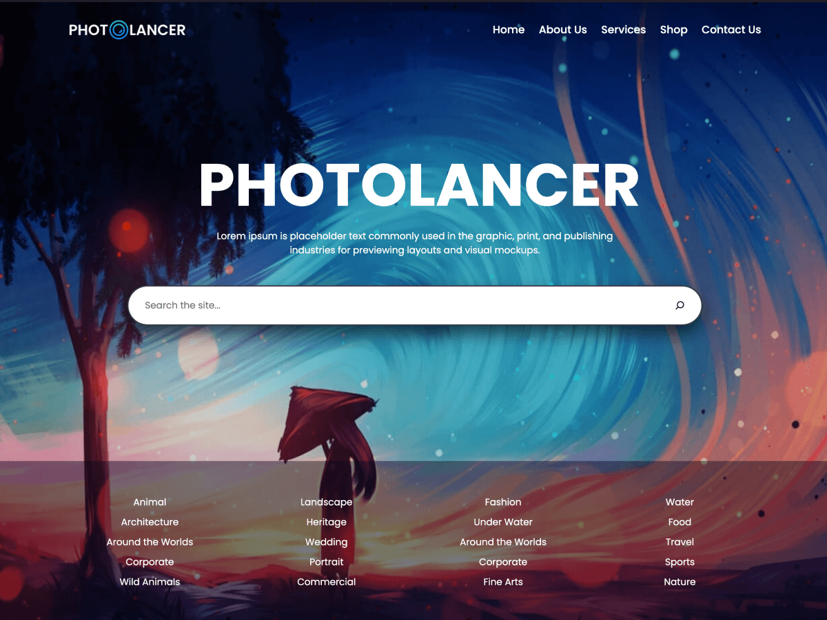 Photolancer theme screenshot
