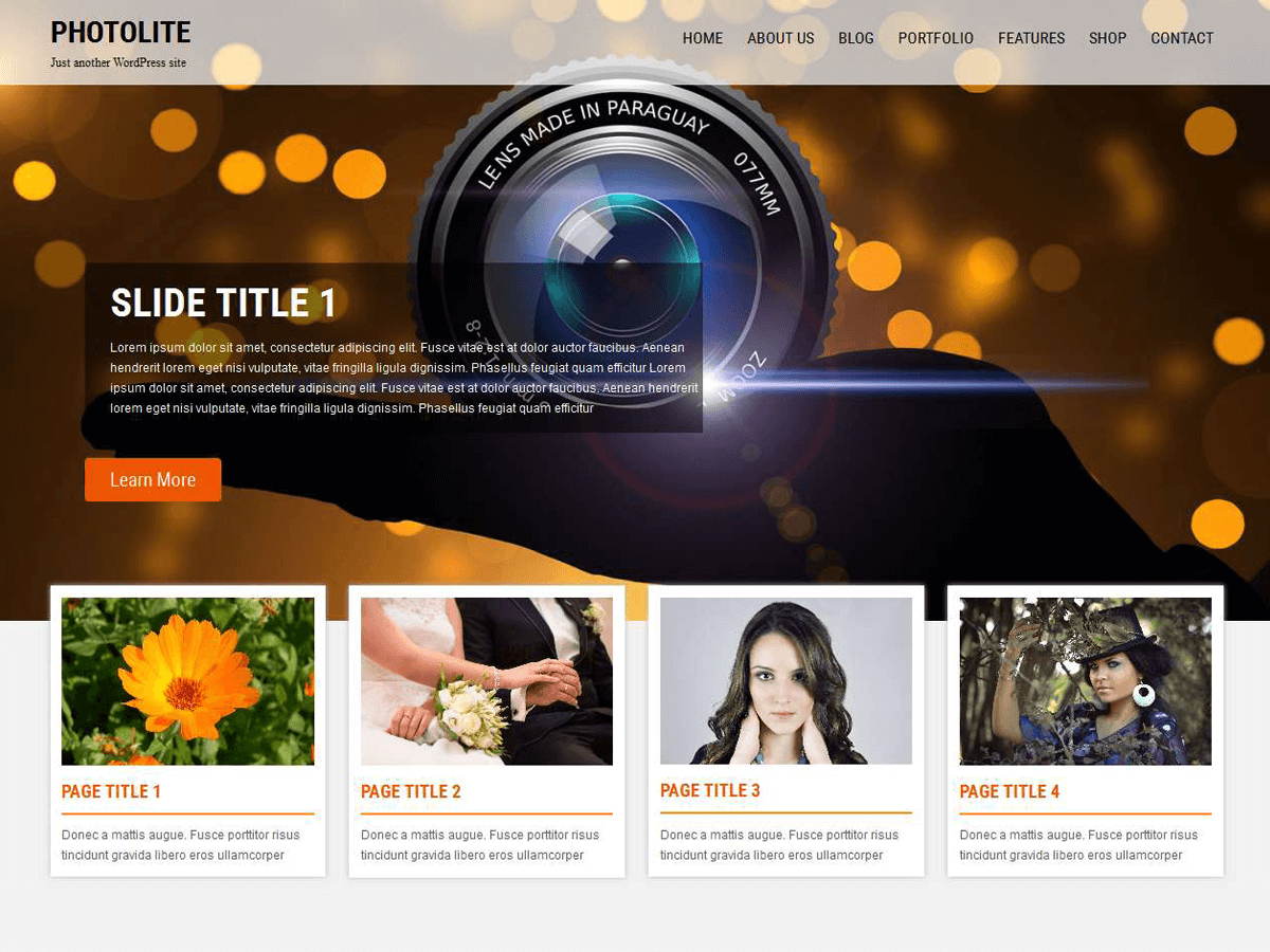 Photolite theme screenshot