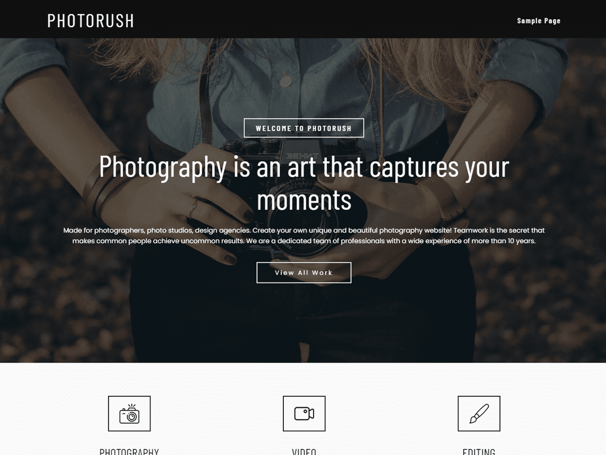 Photorush theme screenshot