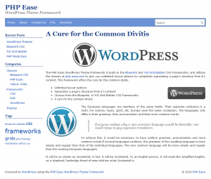 PHP Ease theme screenshot